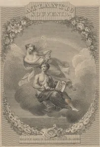 Durand Collection: Atlantic Souvenir (title page), 1829. Creator: Asher Brown Durand