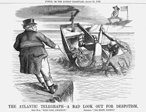 Atlantic Telegraph Company Gallery: The Atlantic Telegraph - A bad look out for Despotism, 1858