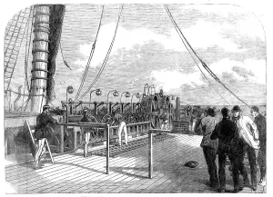 Engineers Prints: The Atlantic Telegraph Expedition: the paying-out machinery of the Great Eastern
