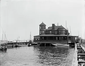 Marina Prints: Atlantic Yacht Club House, Bay Ridge, between 1880 and 1930. Creator: Unknown