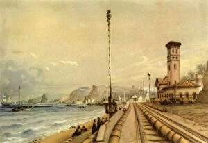 Isambard Kingdom Brunel Gallery: The Atmospheric Railway at Dawlish, 1847, (1945). Creator: Unknown