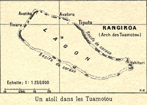 Un atoll dans les Tuamotou; Les Terres Du Pacifique, 1914. Creator: Unknown