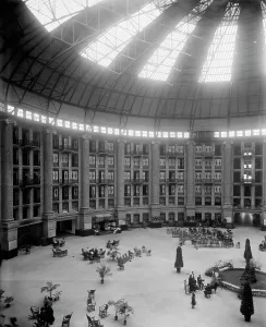 Atrium of New West Baden Springs Hotel, West BadenSprings, Ind. between 1900 and 1915. Creator: Unknown