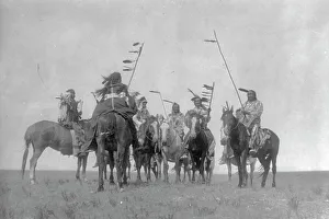 North America Prints: Atsina warriors, c1908. Creator: Edward Sheriff Curtis