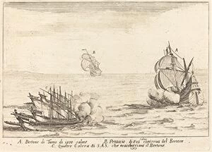 Naval Battle Gallery: The Attack, 1617. Creator: Jacques Callot