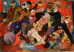 Loving Prints: Attack at the brothel, 1919. Creator: Schlichter, Rudolf (1890-1955)