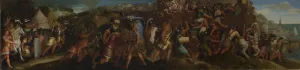 The Attack on Cartagena, after 1566. Artist: Licinio, Giulio (1527-1591) The Attack on Cartagena, after 1566. Artist: Licinio, Giulio (1527-1591)