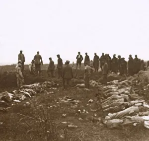 After the attack, Dompierre, Northern France, c1914-c1918