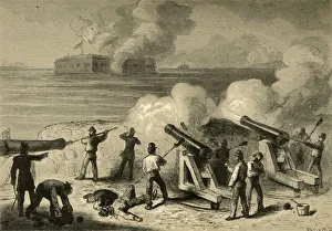Loading Prints: The Attack of Fort Sumter, (1878). Creator: Albert Bobbett