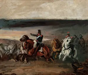 Advancing Prints: Attack of French Artillery, c1835. Creator: Piotr Michalowski