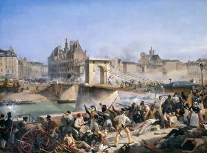Academic Art Collection: Attack on the Hotel de Ville and Combat on the Pont d?Arcole, July 28, 1830