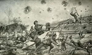 Stanley Macbean Collection: An Attack Led By A Bombing Party, (1919). Creator: Unknown