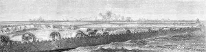 Forts Prints: The attack on the Peiho Forts on the 21st of August, 1860... 1860. Creator: Unknown
