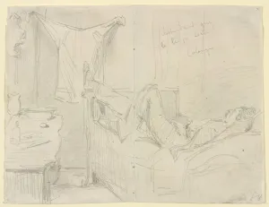 Bachelor Prints: Attendant que le linge seche! Cologne, 1858. Creator: James Abbott McNeill Whistler