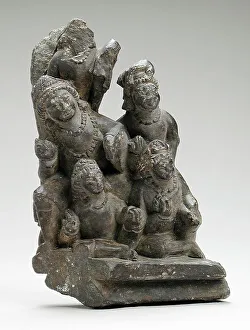 Sun God Prints: Attendants of the Sun God Surya, c.700. Creator: Unknown