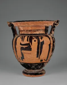 Athenian Prints: Attic Red-Figure Column Krater, about 480-470 BC. Creator: Pan Painter