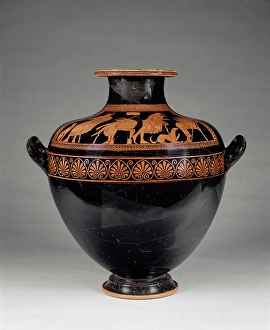 Water Jar Prints: Attic Red-Figure Kalpis, 500-480 BC. Creator: Kleophrades Painter