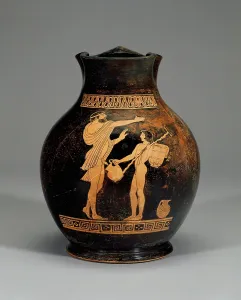 Enslaved Person Prints: Attic Red-Figure Oinochoe, Shape 3 (Chous), about 470 BC. Creator: Oionokles Painter