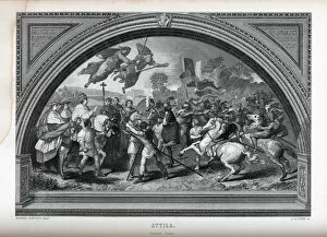 Attila The Hun Collection: Attila (after Raphael), 1882. Artist: Payne, Albert Henry (1812-1902)