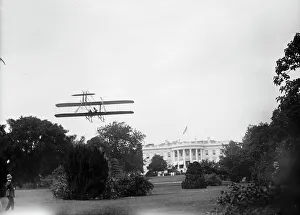 Glass Negatives Gmgpc Prints: Atwood, Harry. Aviator. Rising From White House Lawn In Wright Type B Plane