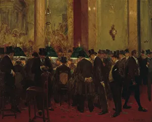 Au cercle, 1908. Creator: Jean Beraud