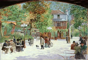Pavement Cafe Prints: Au Chalet du Château de Madrid, au Bois de Boulogne, c1895. Creator: Louis Abel-Truchet
