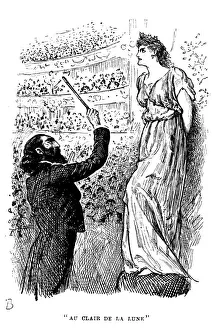George Du Prints: Au Clair de la Lune : the power of hypnosis, 1894. Artist: George du Maurier