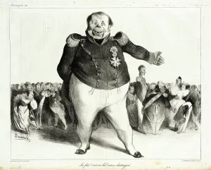 Chabaud Latour Prints: Au Fait! C'est un bal assez distingué!, 1833. Creator: Honore Daumier