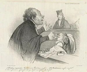 Au fait, maitre Barbotteau... 19th century. Creator: Honore Daumier