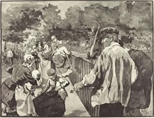 Botanic Garden Prints: Au Jardin des Plantes, 1889. Creator: Daniel Urrabieta Vierge