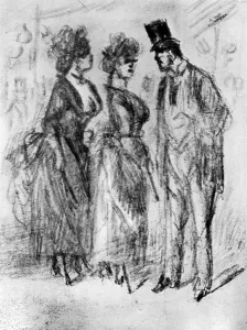 Paul George Prints: Au Promenoir, 19th century, (1930). Artist: Constantin Guys