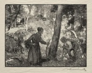 Au Rocher Bernard. Creator: Auguste Louis Lepere (French, 1849-1918)