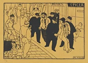 Policeman Gallery: Au Violon (Off to the Jug), 1893. Creator: Felix Vallotton