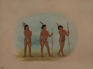 Three Auca Children, 1854 / 1869. Creator: George Catlin