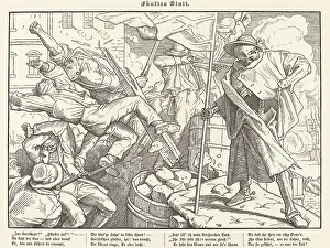 Revolt Prints: Auch ein Todtentanz V, 1849. Creator: Alfred Rethel