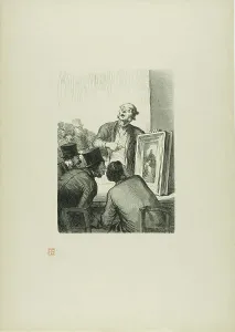 Auctioning Prints: The Auction House: The Expert, 1863, printed 1920. Creator: Charles Maurand