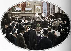 Buyer Prints: Auction in progress at Phillips auctioneers, London, c1901 (1901)