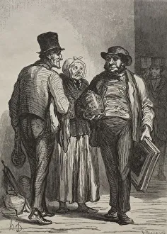 Honoredaumier French Prints: The Auction Room: The Merchants. Creator: Honore Daumier (French, 1808-1879)