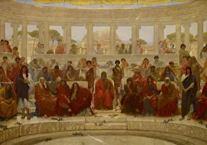 Pre Raphaelite Prints: An Audience in Athens During [the Representation of] Agamemnon by Aeschylus, 1884