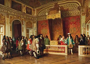 World History Prints: Audience with the French King Louis XIV