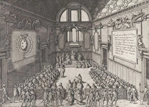 Pope Gallery: Audience given by Pope Pius V to Cosimo I, Duke of Tuscany, 1575-99