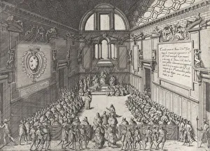 Pope Gallery: Audience given by Pope Pius V to Cosimo I, Duke of Tuscany, 1575-99