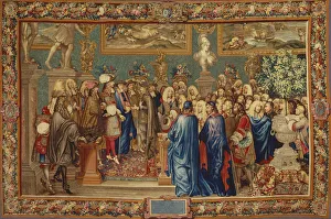 Louis Le Grand Prints: An audience granted by Louis XIV to the Count of Fuentes…at the Louvre