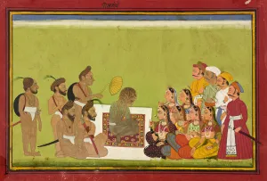 Hairdo Collection: An Audience with Rom Rishi, ca. 1700-1725. Creator: Unknown