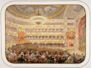 Sadovnikov Prints: The Auditorium of the Saint Petersburg Imperial Bolshoi Kamenny Theatre