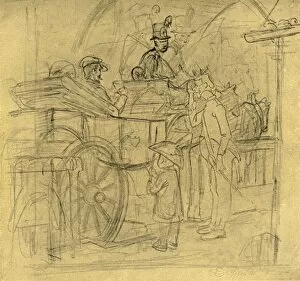 Carriage Gallery: Auf Reisen, mid-late 19th century, (c1924). Creator: Carl Spitzweg