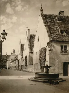 Bayern Prints: Augsburg. The Fuggerei, the first settlement houses in Germany