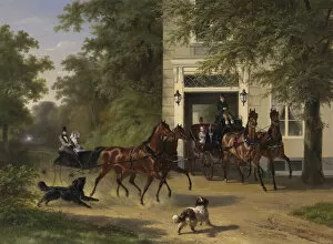 Carriages Collection: August Belmont and Isabel Perry, 1854. Creator: Wouterus Verschuur