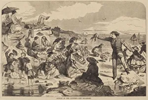 August Collection: August in the Country - The Sea Shore, published 1859. Creator: Winslow Homer