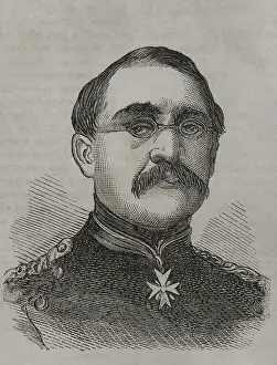 Iron Cross Prints: August Karl von Goeben (1816-1880), Prussian general, 1870. Creator: Unknown